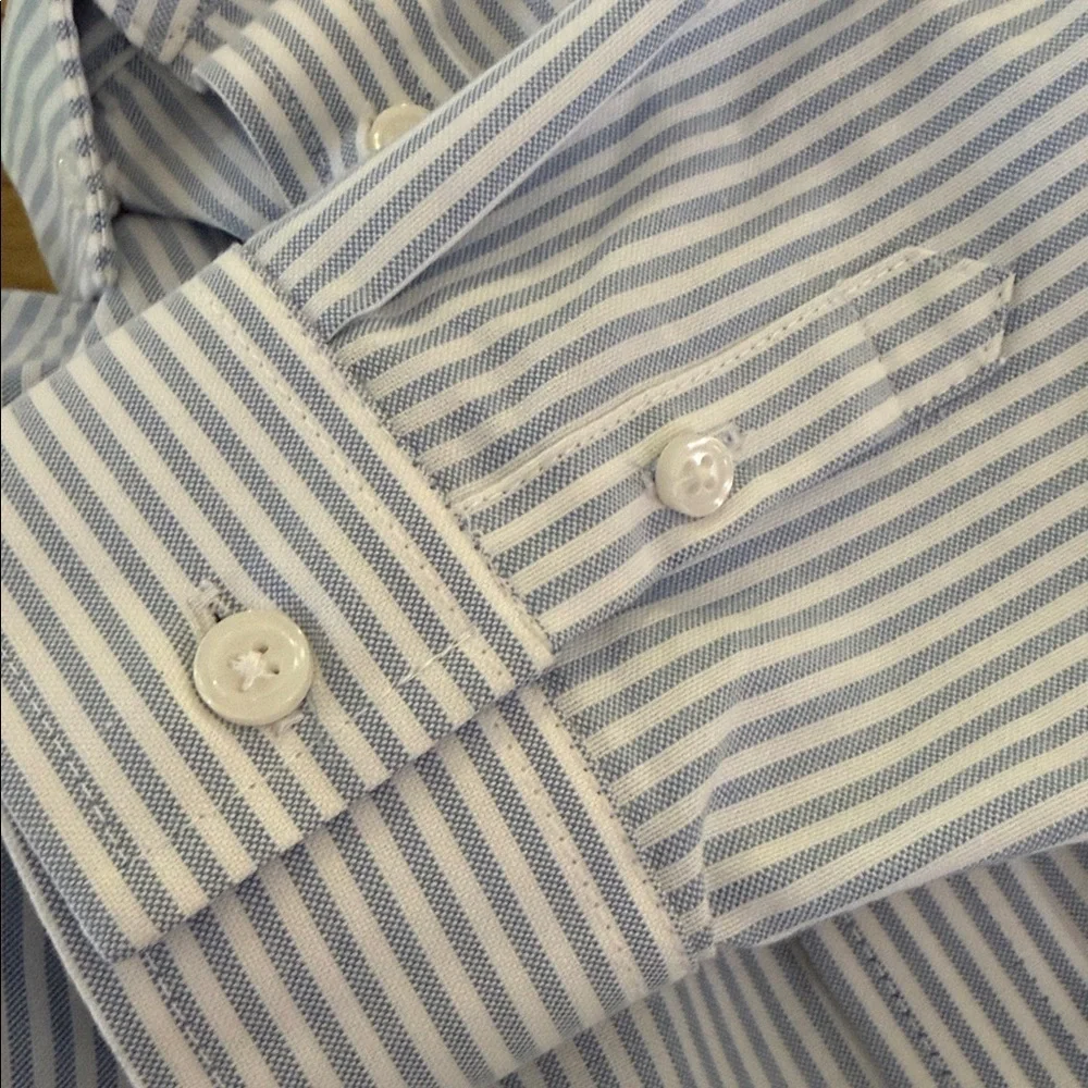 Gymboree boys light blue striped oxford shirt size large (10-12) NWOT